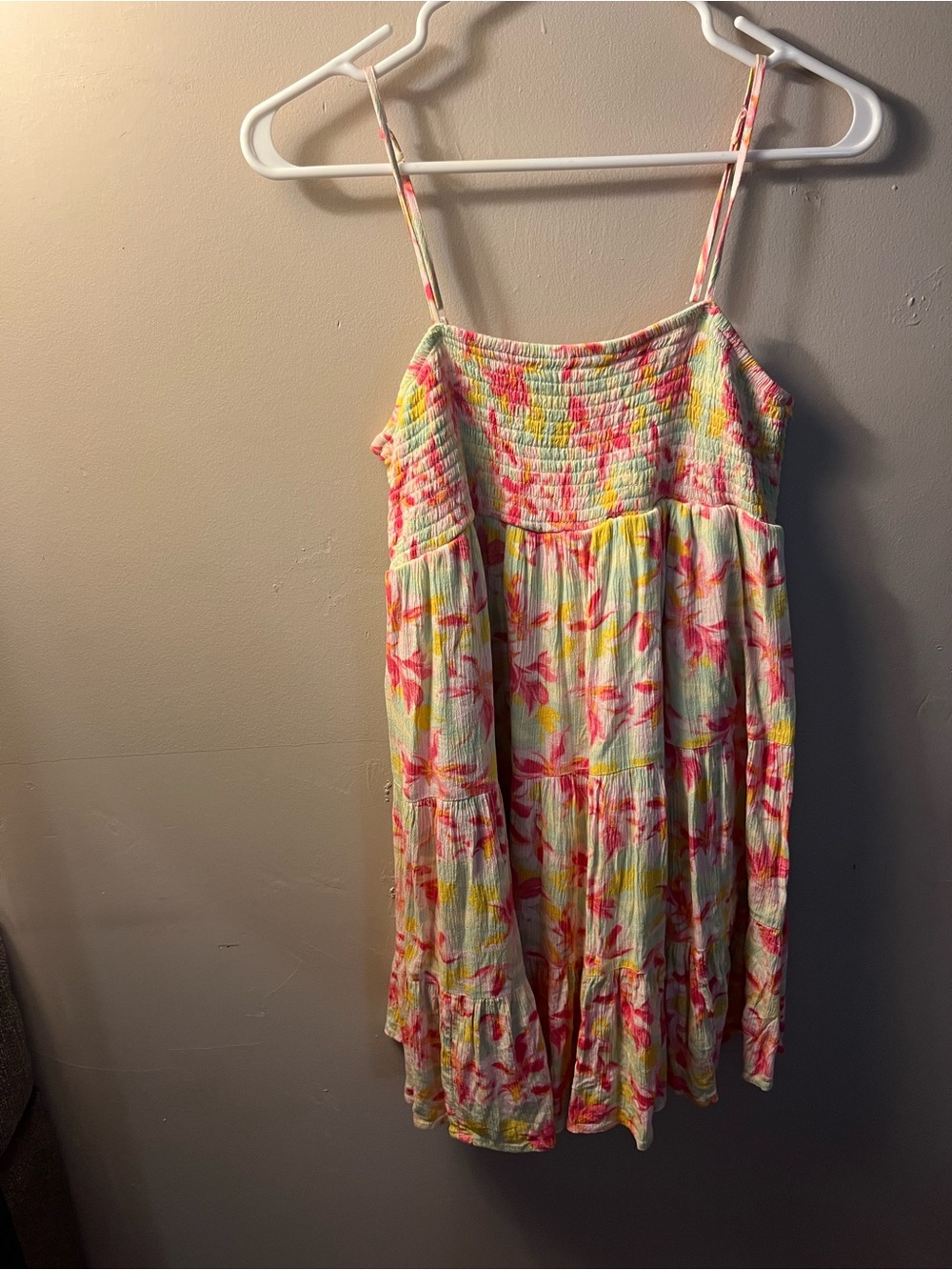 No Boundaries Floral Smocked Sundress - Pink, Yellow, Cream